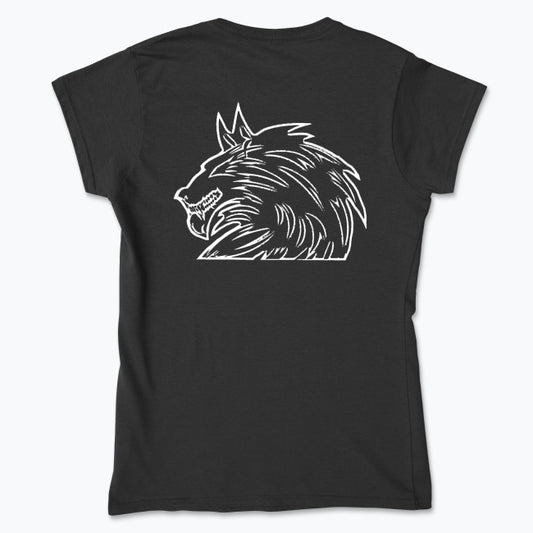 Czarny T-shirt damski WILKI