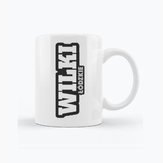 Biały kubek WILKI