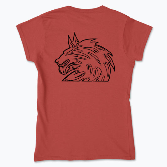 Czerwony T-shirt damski WILKI