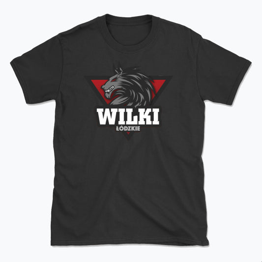 Czarny T-shirt męski LOGO WILKI