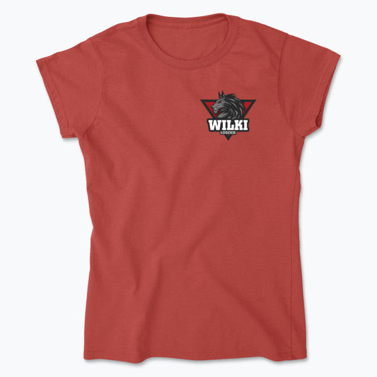 Czerwony T-shirt damski WILKI